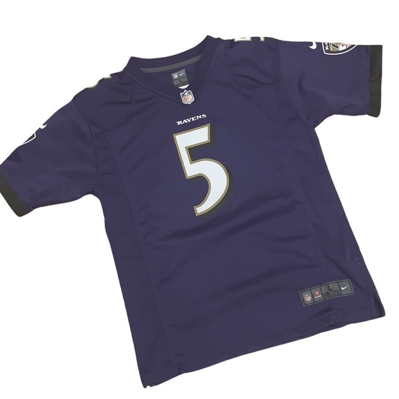 Boy’s Ravens Flacco #5 Football Jersey size:L - Picture 3 of 3